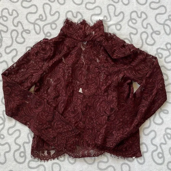 Aritzia Wilfred Lace Long Sleeve Blouse - Picture 2 of 8